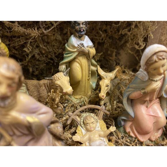 Nativity Scene Set 9 Piece Figurine Made in Italy Handmade Christmas Vintage - Picture 11 of 15